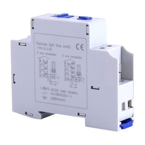 DEESSE SHOP-Interrupteur minuterie électronique 16A CA 220-240V – Programmation jusqu'à 20 minutes – Pour lampes d'escalier et éclairage publicitaire (1/5)