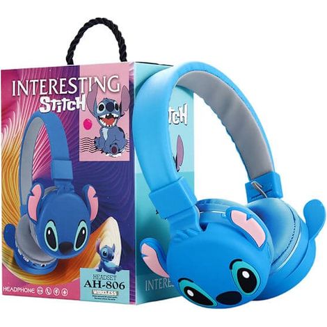 Casque Bluetooth sans fil Lilo & Stitch pour enfants, coussinets doux, cadeau de Noël, bleu (1/5)