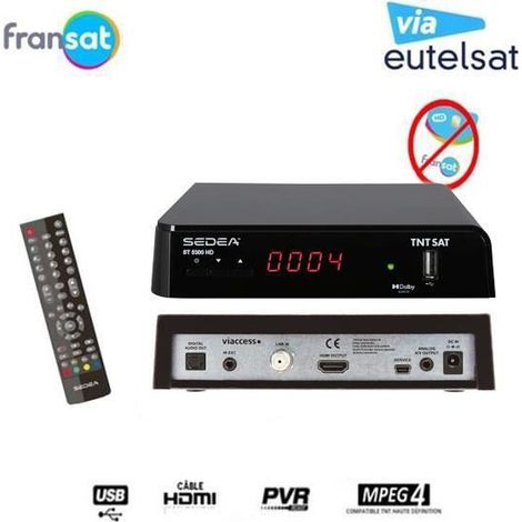SEDEA RÉCEPTEUR SATELLITE FRANSAT – SF 5300 HD (EUTELSAT 5° OUEST) (VENDU SANS CARTE)