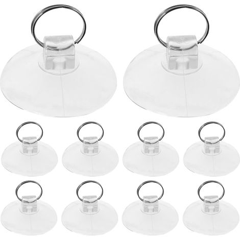 LIFKOME Ventosas para Pared de Baño Transparentes Pvc con Anillos (1/5)