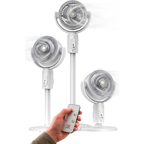Ventilateur à pied silencieux avec télécommande,Écran numérique tactile, minuterie 8 heures,pales aérodynamiques, oscillation180 °, inclinaison 90° (1/5)