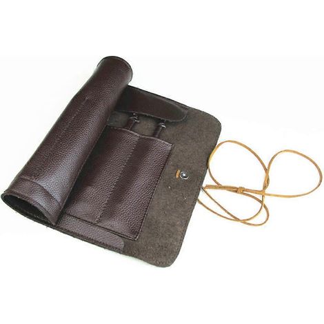 Sacoche de cuisine enroulable en cuir PU avec poches pour couteaux à découper et organiseur de poche (1/4)