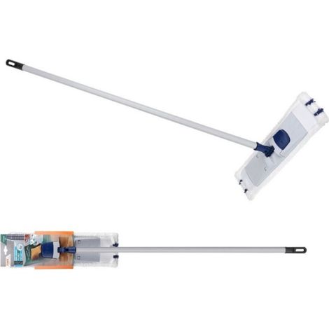 Set di mocio piatto Ravi con manico, dimensioni 6x15x138 cm