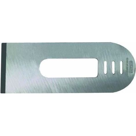 Stanley – Fer pour petit rabot métallique 9 1/2 – Acier chromé au carbone – Inclinaison 25° – Largeur de lame 40mm – Pour bois dur