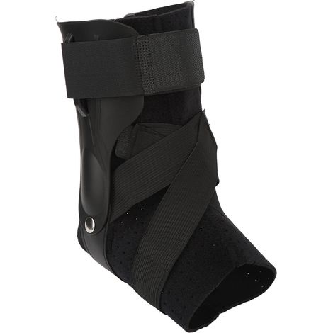 Attelle de cheville noire taille L, soutien universel pour homme et femme, rééducation de l'articulation du pied, fixation orthopédique. (1/5)