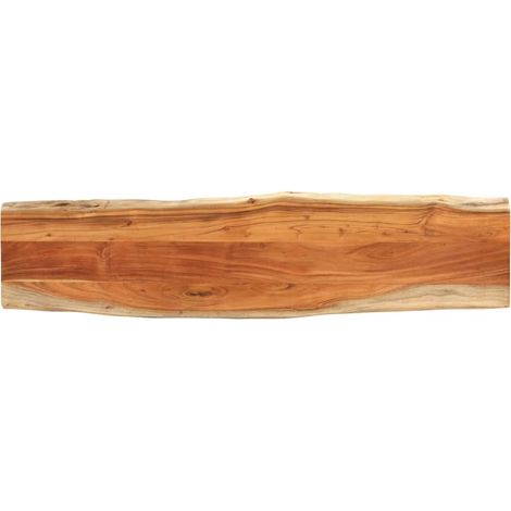 Tischplatte 160x40x3,8cm Rechteckig Massivholz Akazie Baumkante
