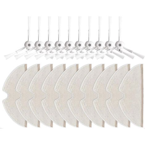 20 Stück HEPA-Filter-Seitenbürsten-Wischtücher für Xiaomi Roborock T8 Ersatzteile (1/4)
