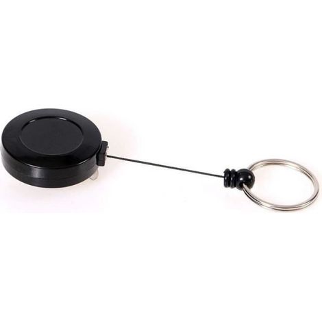 OPUS 2 Enrouleur pour badge avec pince et anneau 25 mm, cordon 80 cm - lot de 10