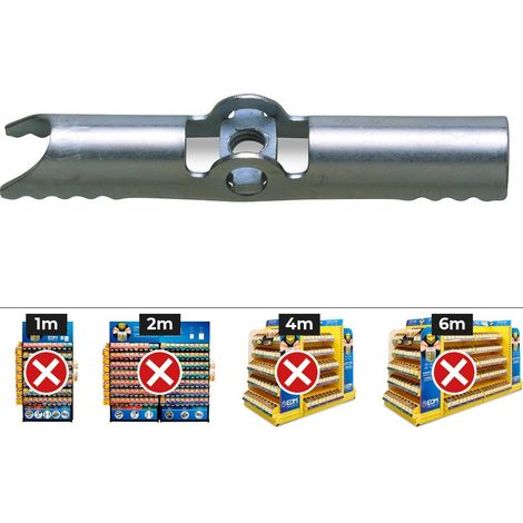 Forcellone sciolto con filettatura M8 Ø3x10x2,5cm (scatola da 50 unità) (1/2)
