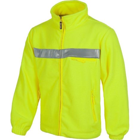 Buzo polar flúor combinado de alta visibilidad y cuello alto WORKTEAM C4040 XXL Amarillo A.V.