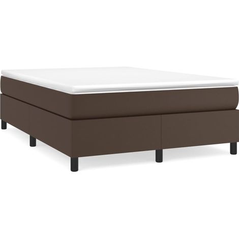 Maison Exclusive - Struttura Letto a Rete a Molle Marrone 140x190 cm in Similpelle