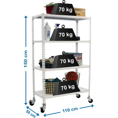 Simonrack Simonclick Mobile Superplus scaffale bianco in metallo