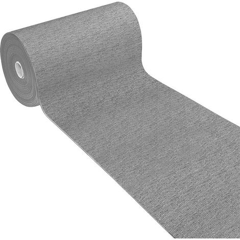 Tapis De Cuisine Coureur Antidérapant Absorbant Rayé Couleur Unie Gris - 54x190 Cm (1/4)