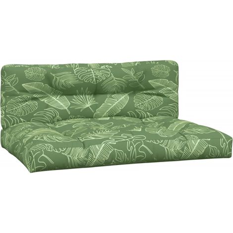 Maison Exclusive - Cuscini per Pallet 2 pz Motivo a Foglie Tessuto