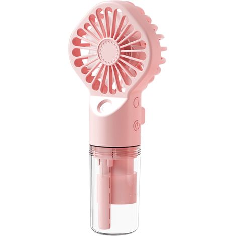 Ventilateur Portable Avec Brumisateur - 4 Vitesses - Batterie 1200 Mah - Pour Extérieur Plage Voyage - 1 Pièce (1/3)