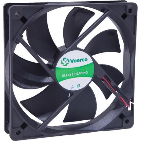 Ventilateur axial carré 24Vdc 120X120X38 - débit d'air 166m3/h - 6W