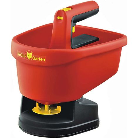 SEMBRADORA A BATER脥A WOLF GARTEN WE-B ESPARCIDOR DE JARD脥N PARA C脡SPED, FERTILIZANTE, ARENA, SEMILLAS, SAL