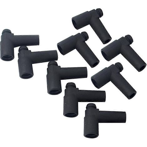 Ensemble de 9 pièces : embouts de câble de bougie d'allumage universels de type HEI, capuchons en caoutchouc et acier inoxydable. (1/5)