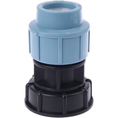 S60X6 IBC Tank Adapter to 32mm Straight Hose Connector Garden Hose Connector Accessory Connecting Tool (1/4)
