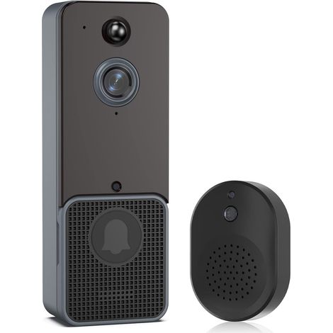 Videocitofono 720P, campanello intelligente 2.4G con suoneria, audio bidirezionale, cambiavoce, rilevamento di movimento PIR, visione notturna a infrarossi, archiviazione cloud. (1/5)