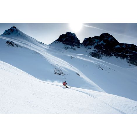 Tableau sur toile piste de ski 30x45 cm - Impression sur Toile Murale Décorative - Image imprimée en HD sur Toile - Toile sur Châssis en Bois FSC - Fabriqué en France (1/5)