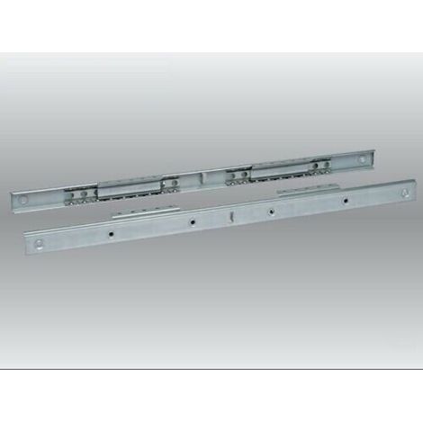 Guide allungabili in acciaio per tavoli con apertura centrale da mm 750 e 900 dimensione disponibile: lunghezza mm 900