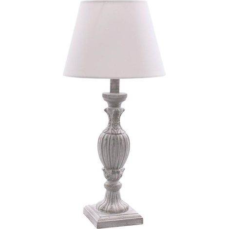 Lampe grise, diam. 12 x H. 43 cm (1/2)