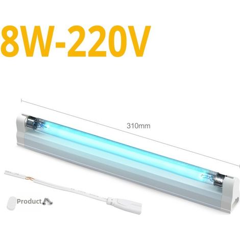 Irovami Lampe UV désinfection T5 – ozone, 8W, acariens, stérilisation (1/5)