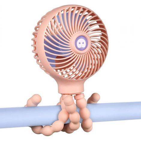 Mini ventilateur de poussette, ventilateur de bureau portable personnel, ventilateur de poche pour lit bébé/siège auto avec batterie rechargeable USB pour bureau/chambre de bébé/extérieur (1/5)