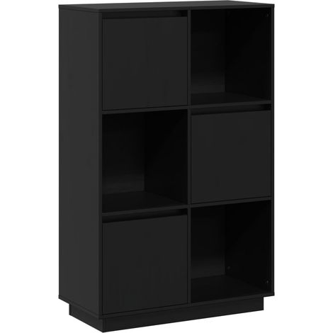 Credenza buffet cassettiera mobile contenitore organizer cucina soggiorno soggiorno 74 x 35 x 117 cm legno massello di pino nero 020036118