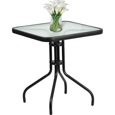 Leobert Tisch ISLAND Schwarz quadratisch 70x70 cm (1/2)