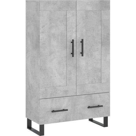 Credenza cassettiera mobile contenitore organizer cucina soggiorno salotto alto 695 x 31 x 115 cm legno ingegnerizzato grigio 020034467