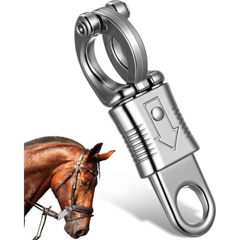 Crochet Anti-Panique Équestre Mousqueton Anti-Panique Pour Œil Fixe À Dégagement Mousqueton Crochet de panique en acier inoxydable pour cheval - Accessoire pour chevaux (1/5)
