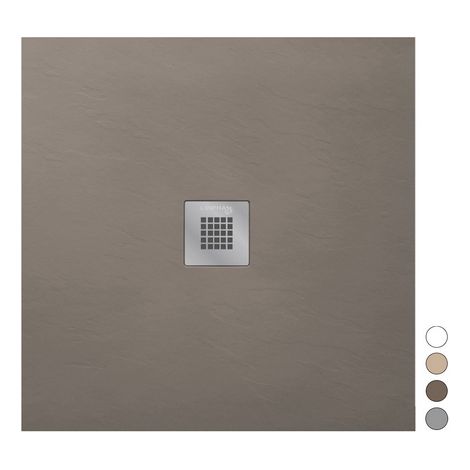 PIATTO DOCCIA MOD. ESTASI QUADRATO- Tortora - cm 80 x 80- LINPH- pezzi 1