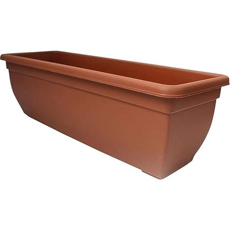 4 x Black Bell Pot Trough Rectangular Winchester Plastic Plant Pots