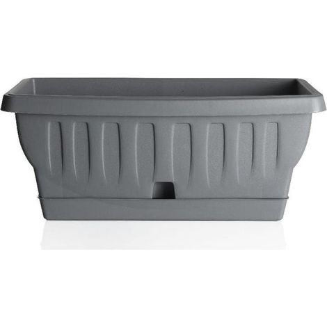 Fioriera Natura Grigia con Sottovaso 20 cm BAMA