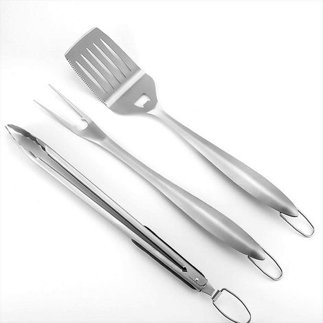 Outils de barbecue robustes : pinces, pelles, fourchettes, accessoires pour chariot à couverts de 45 cm (1/3)