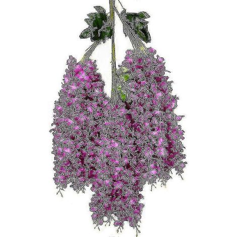 guirlandes de glycine artificielle, fausse vigne de glycine, arbuste de fleurs suspendu pour mariage et jardin. (1/2)