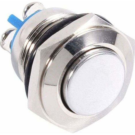 Push Button Switch, 12V 16Mm Waterproof Car Vehicle Metal Momentary Push Button On/Off Horn Switch (1/4)