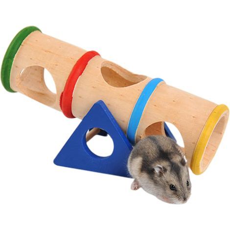 Wooden Guinea Pig Swing, Guinea Pig Climbing Toy, Hamster Rocking Toy, Durable Hamster Swing, for Hamsters, Small Pets, Small Animal Cage Accessories (1/5)