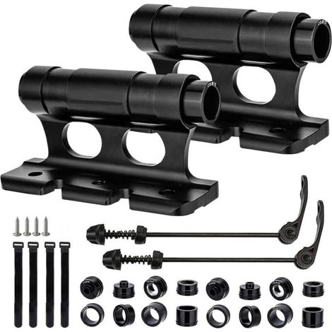 XEPHO Lot de 2 supports de fourche de vélo, porte-fourche de voiture, en alliage d'aluminium, avec blocage rapide, pour camion, SUV, remorque, voitures