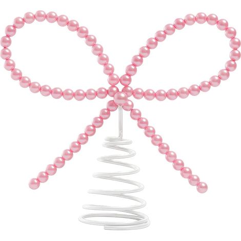 Décoration de sapin de Saint-Valentin avec perles et nœud pour décoration de table romantique (1/5)