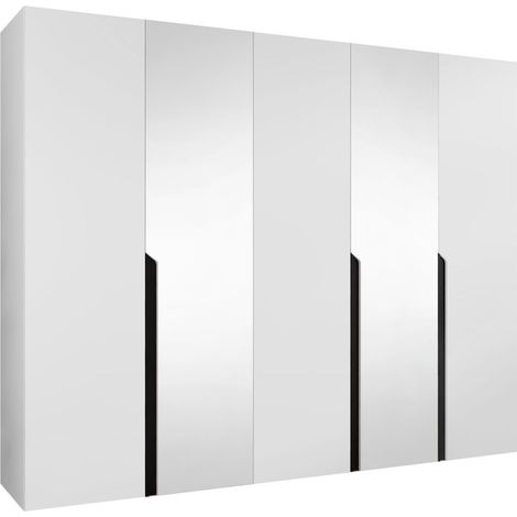 Armario Hartford 587, Blanco, 202x250x52cm, Puertas de armario: Con bisagras, Número de estantes: 0 (1/5)