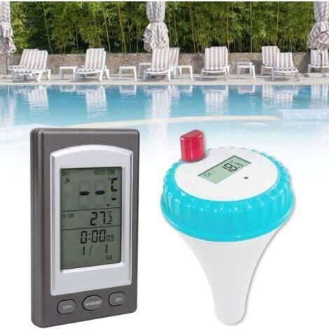 Wireless Floating Thermometer with Waterproof Remote Display for Swimming Pool, Spa, Bathtub (1/5)
