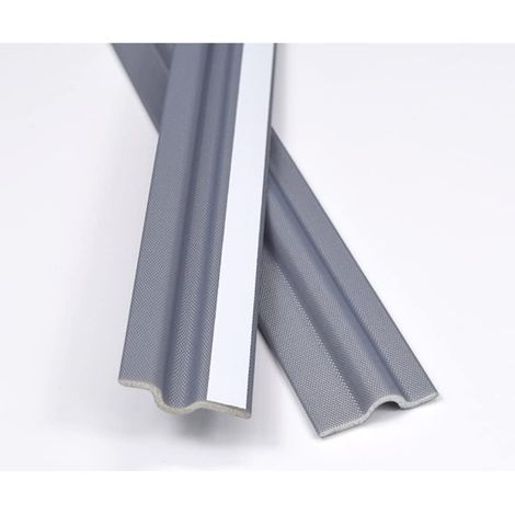 Striscia sigillante autoadesiva per porte e finestre, guarnizione antivento autoadesiva per finestre, strisce fonoassorbenti inferiori per infissi (2 metri, grigio) (1/4)