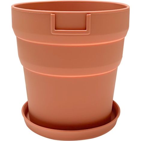 Pot de fleurs en silicone écologique, réutilisable pour bureau, anti-chute avec soucoupe, pliable (1/4)