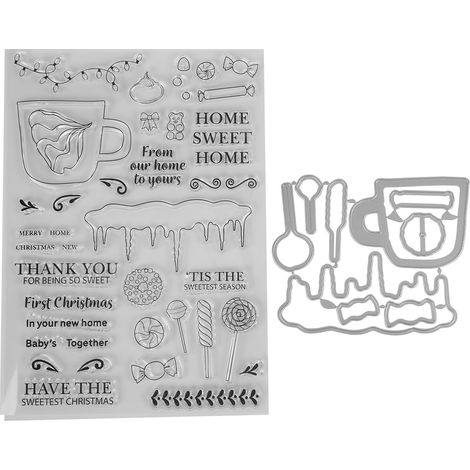 Transparent Stamp DIY Card Making Embossed Transparent Stamp Knife Mold Set Scrapbook Decoration (1/5)