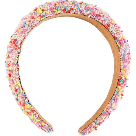 Bandeau large à paillettes pour femmes, bandeau pour cheveux de couleur bonbon, bandeau en forme de donut, maquillage pour anniversaire, bal, concours, fête, festival (1/5)