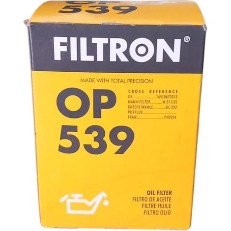 Filtro olio motore marca filtron codice filtro op 539