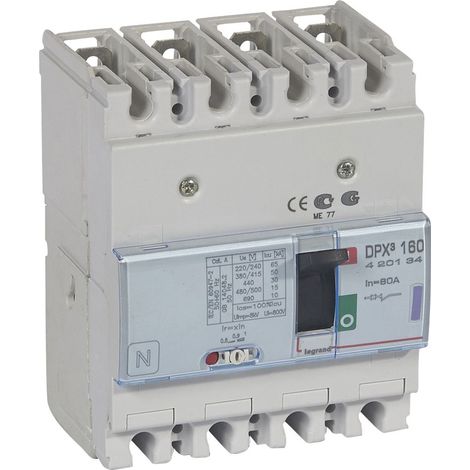Interruttore automatico scatolato DPX³ 16 4P 8 A 5 kA - LEG420134